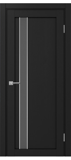Межкомнатная дверь Турин_528AПС.121 молдинг алюм.хром.60  Антрацит