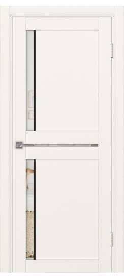 Межкомнатная дверь Турин_523АПП.221 молдинг алюм.чёрн.60  Бежевый