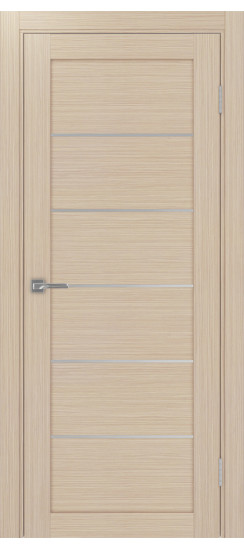 Межкомнатная дверь Турин_501AПП.1 молдинг алюм.хром.30  Дуб беленый FL