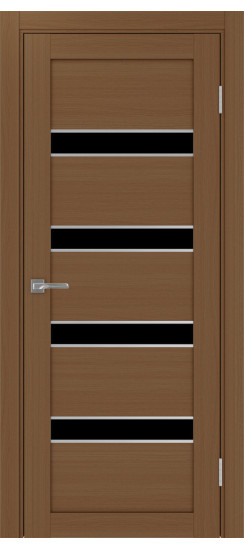 Межкомнатная дверь Турин_505AПC.12 молдинг алюм.хром.30  Орех NL