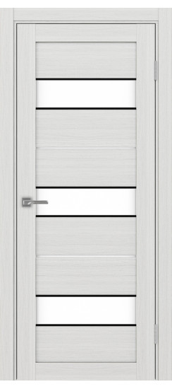 Межкомнатная дверь Турин_526АПП.122 молдинг алюм.чёрн.40  Ясень серебристый