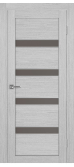 Межкомнатная дверь Турин_505AПC.12 молдинг алюм.хром.30  Дуб серый FL