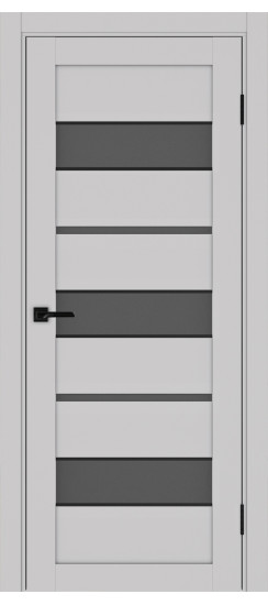 Межкомнатная дверь Турин_526АПС.122 молдинг алюм.чёрн.40  Пепельный