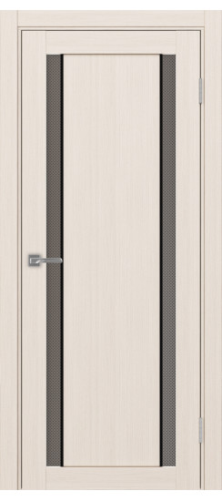 Межкомнатная дверь Турин_522АПС.212 молдинг алюм.чёрн.60  Ясень перламутровый