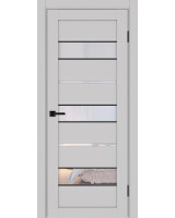 Турин_526АПС.122 молдинг алюм.чёрн. ЭКО-шпон Пепельный