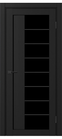 Межкомнатная дверь Турин_524АСС.22 молдинг алюм.чёрн.60  Антрацит