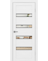 Турин_505AПC.12 молдинг алюм.чёрн. ЭКО-шпон Белый лёд