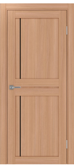 Межкомнатная дверь Турин_523АПП.111 молдинг алюм.чёрн.60  Ясень тёмный