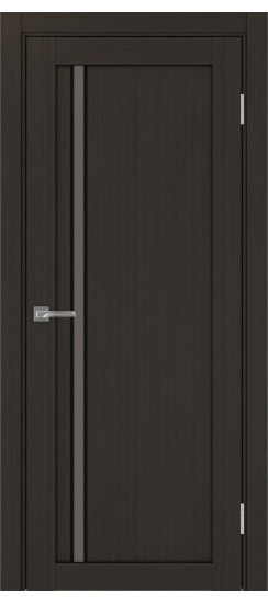 Межкомнатная дверь Турин_527АПС.121 молдинг алюм.чёрн.35  Венге FL