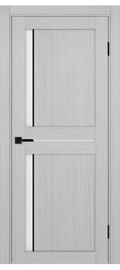 Межкомнатная дверь Турин_523АПС.221 молдинг алюм.чёрн.60  Дуб серый FL