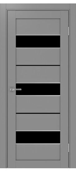 Межкомнатная дверь Турин_526АПП.122 молдинг алюм.хром.40  Серый