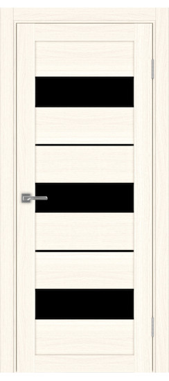 Межкомнатная дверь Турин_526АПС.122 молдинг алюм.чёрн.40  Ясень светлый