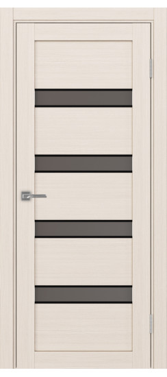 Межкомнатная дверь Турин_505AПC.12 молдинг алюм.чёрн.30  Ясень перламутровый