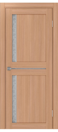 Межкомнатная дверь Турин_523АПС.221 молдинг алюм.хром.60  Ясень тёмный