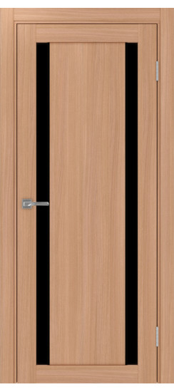 Межкомнатная дверь Турин_522AПП.212 молдинг алюм.чёрн.60  Ясень тёмный