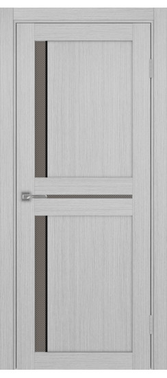 Межкомнатная дверь Турин_523АПС.221 молдинг алюм.чёрн.60  Дуб серый FL