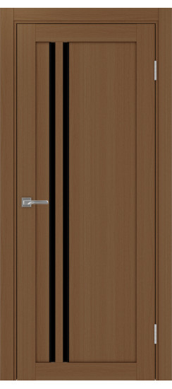 Межкомнатная дверь Турин_525АПС.121 молдинг алюм.чёрн.60  Орех NL