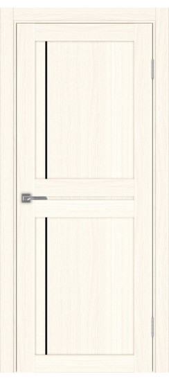 Межкомнатная дверь Турин_523АПП.111 молдинг алюм.чёрн.60  Ясень светлый