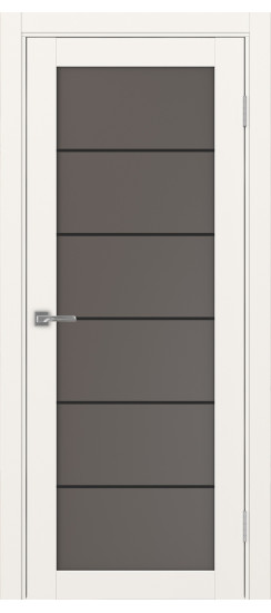 Межкомнатная дверь Турин_501АСС.2 молдинг алюм.чёрн.30  Бежевый