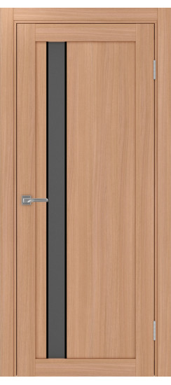 Межкомнатная дверь Турин_528AПС.121 молдинг алюм.чёрн.60  Ясень тёмный