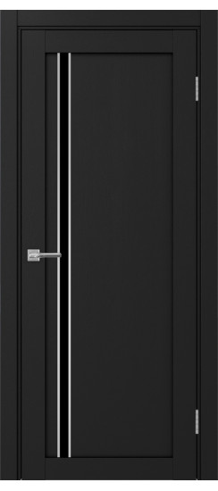 Межкомнатная дверь Турин_527АПС.121 молдинг алюм.хром.35  Антрацит