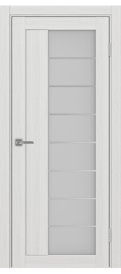 Межкомнатная дверь Турин_524АСС.22 молдинг алюм.хром.60  Ясень серебристый