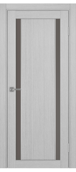 Межкомнатная дверь Турин_522АПС.212 молдинг алюм.хром.60  Дуб серый FL