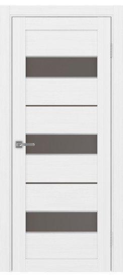 Межкомнатная дверь Турин_526АПС.122 молдинг алюм.хром.40  Белый лёд