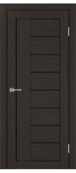 Межкомнатная дверь Турин_524AПП.11 молдинг алюм.чёрн.60  Венге FL