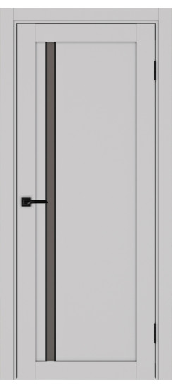 Межкомнатная дверь Турин_527АПС.121 молдинг алюм.чёрн.35  Пепельный