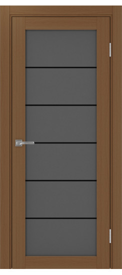 Межкомнатная дверь Турин_501АСС.2 молдинг алюм.чёрн.30  Орех NL