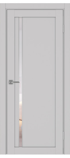 Межкомнатная дверь Турин_527АПС.121 молдинг алюм.хром.35  Пепельный