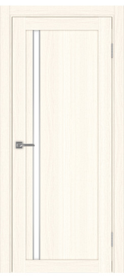 Межкомнатная дверь Турин_527АПС.121 молдинг алюм.хром.35  Ясень светлый