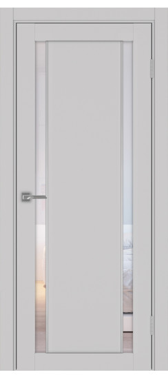 Межкомнатная дверь Турин_522АПС.212 молдинг алюм.хром.60  Пепельный