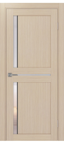 Межкомнатная дверь Турин_523АПС.221 молдинг алюм.чёрн.60  Дуб беленый FL