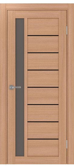 Межкомнатная дверь Турин_554АПП.21 молдинг алюм.чёрн.60  Ясень тёмный