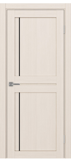 Межкомнатная дверь Турин_523АПП.111 молдинг алюм.чёрн.60  Ясень перламутровый