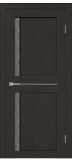 Межкомнатная дверь Турин_523АПС.221 молдинг алюм.чёрн.60  Венге FL