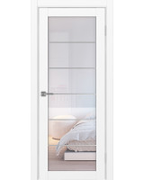 Турин_501АСС.2 молдинг алюм.хром ЭКО-шпон Белый снежный