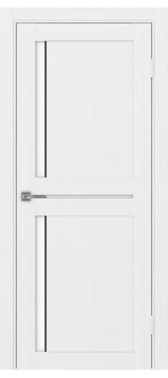 Межкомнатная дверь Турин_523АПП.221 молдинг алюм.чёрн.60  Белый лёд