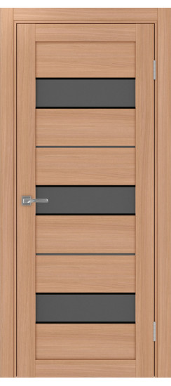 Межкомнатная дверь Турин_526АПС.122 молдинг алюм.чёрн.40  Ясень тёмный