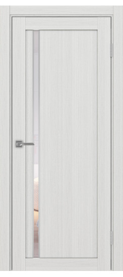 Межкомнатная дверь Турин_527АПС.121 молдинг алюм.хром.35  Ясень серебристый