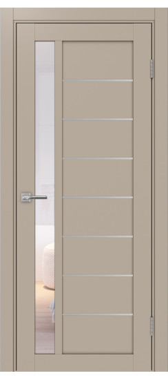 Межкомнатная дверь Турин_554АПП.21 молдинг алюм.хром.60  Мокко