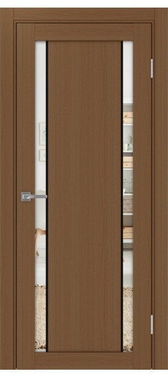 Межкомнатная дверь Турин_522AПП.212 молдинг алюм.чёрн.60  Орех NL