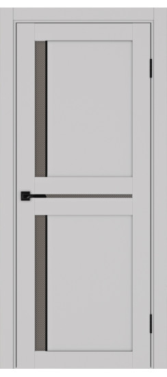 Межкомнатная дверь Турин_523АПС.221 молдинг алюм.чёрн.60  Пепельный