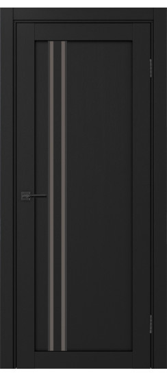 Межкомнатная дверь Турин_525АПС.121 молдинг алюм.чёрн.60  Антрацит