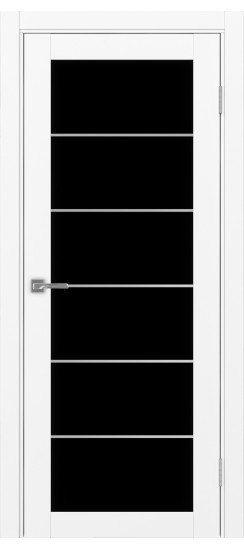 Межкомнатная дверь Турин_501АСС.2 молдинг алюм.хром.30  Белый снежный