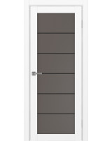 Турин_501АСС.2 молдинг алюм.чёрн. ЭКО-шпон Белый снежный