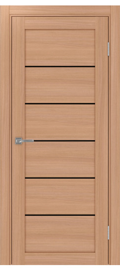 Межкомнатная дверь Турин_501AПП.1 молдинг алюм.чёрн.30  Ясень тёмный