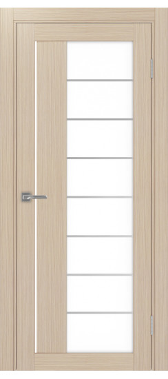 Межкомнатная дверь Турин_524АСС.22 молдинг алюм.хром.60  Дуб беленый FL